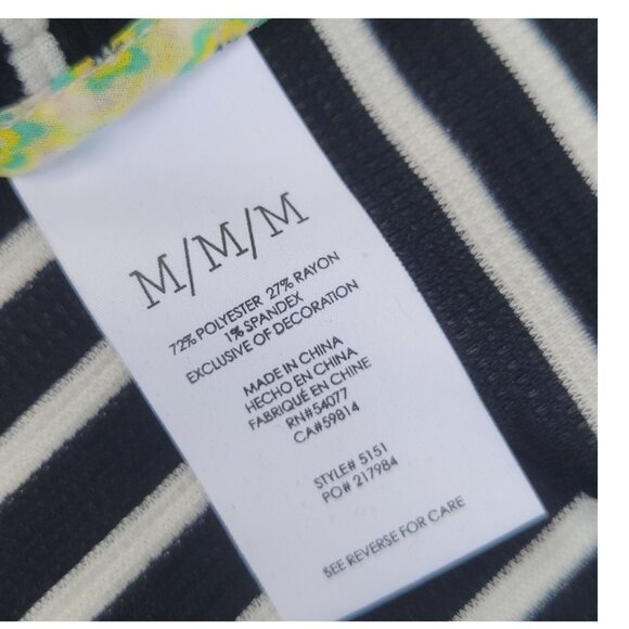 Cabi Womens Striped Double-Breasted Coat Blue White Nauticle Preppy - Picture 3 of 16